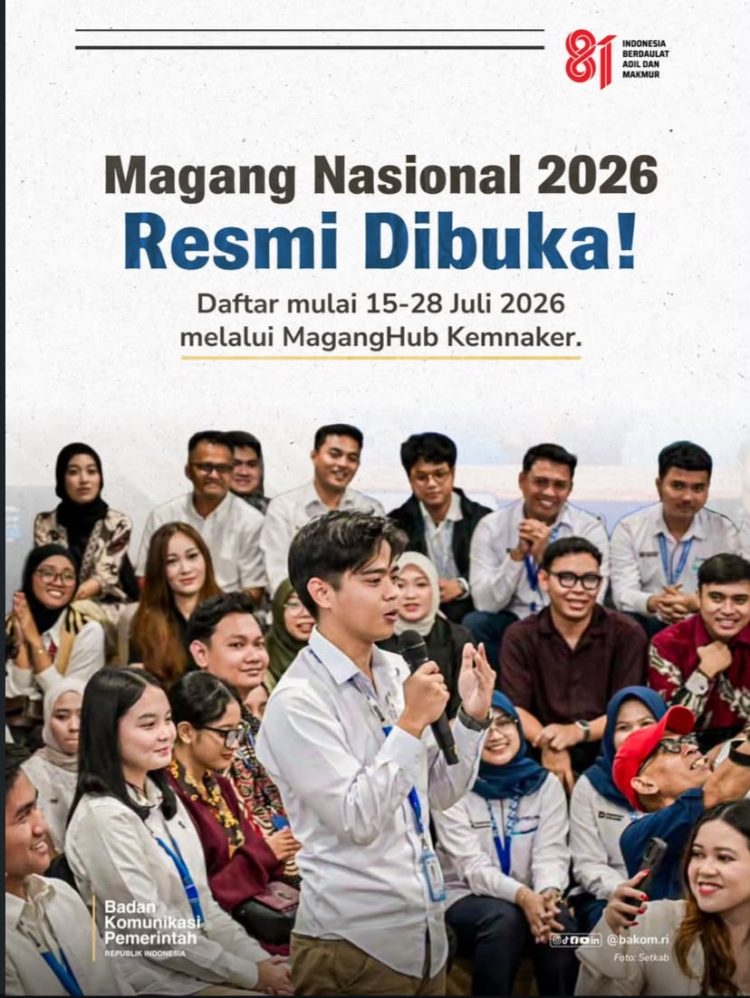 Pendaftaran Magang Nasional 2026 resmi dibuka, ayo buruan daftar…!!!